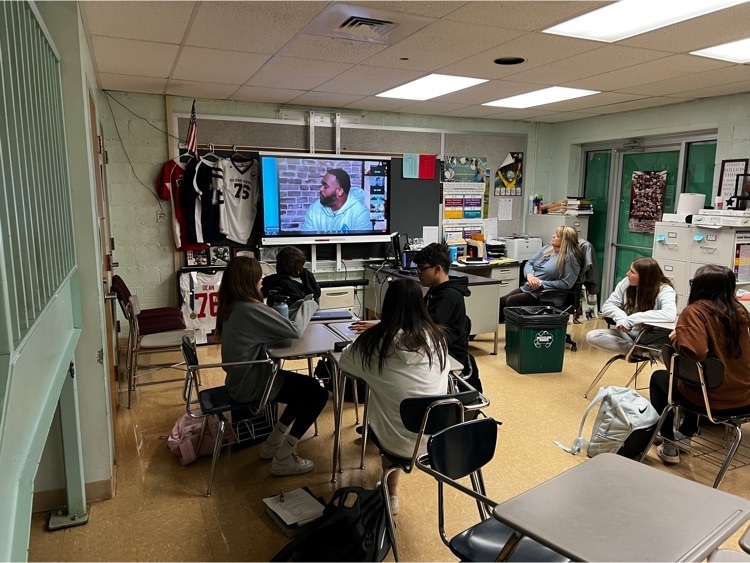 students engaged during zoom call
